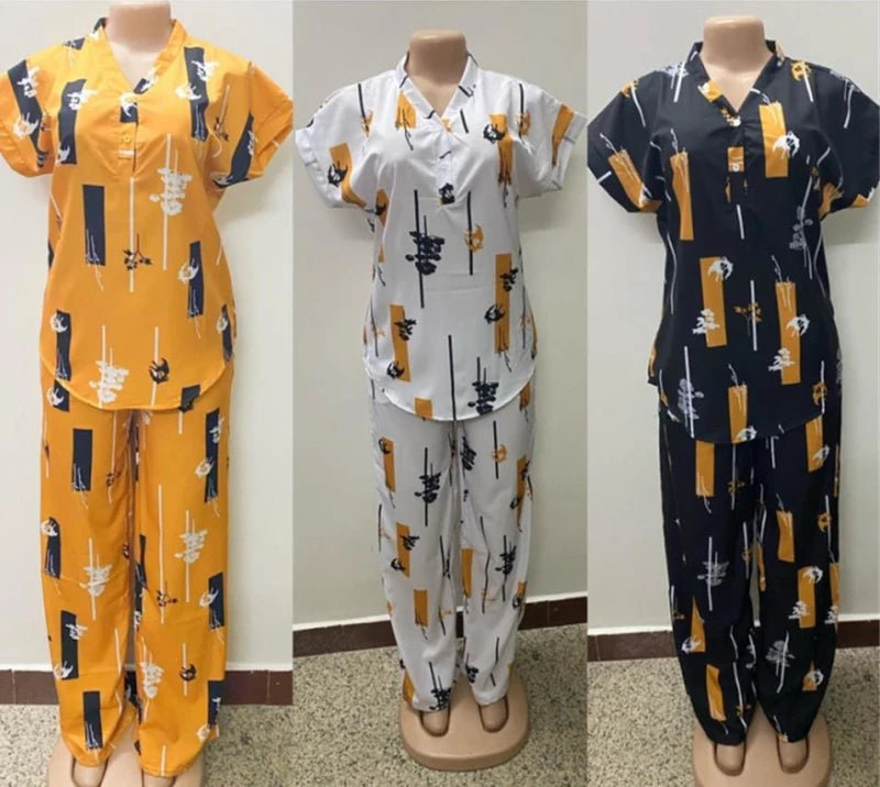 Ensemble pantalon de mode africaine pour femmes, chemisier, pantalon droit, ensemble deux pièces, chemise, survêtement, haut d'été, ensembles assortis