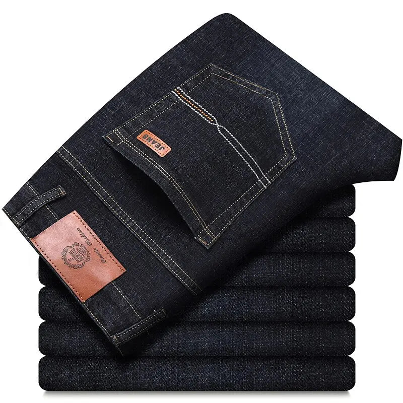 Jean classique pour homme, salopette en denim, doux, noir, taille 32-38, nouvelle collection