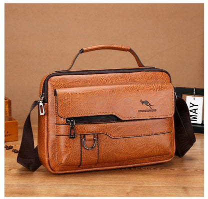 Sacs de messager de marque kangourou de luxe hommes en cuir sac à bandoulière décontracté pour hommes marron noir sac à bandoulière d'affaires sac à main masculin