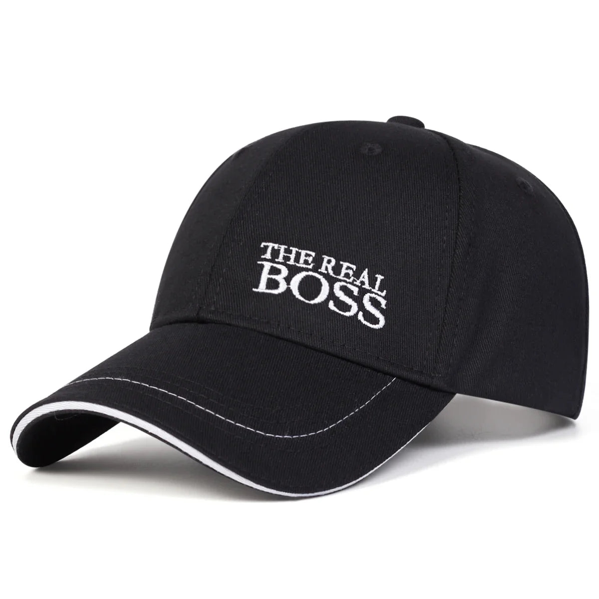 THE REAL BOSS-Casquettes de baseball brodées de lettres, chapeaux décontractés réglables, chapeau hip hop, chapeau de protection solaire, unisexe, printemps et automne, extérieur