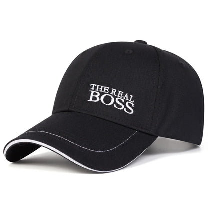 THE REAL BOSS-Casquettes de baseball brodées de lettres, chapeaux décontractés réglables, chapeau hip hop, chapeau de protection solaire, unisexe, printemps et automne, extérieur