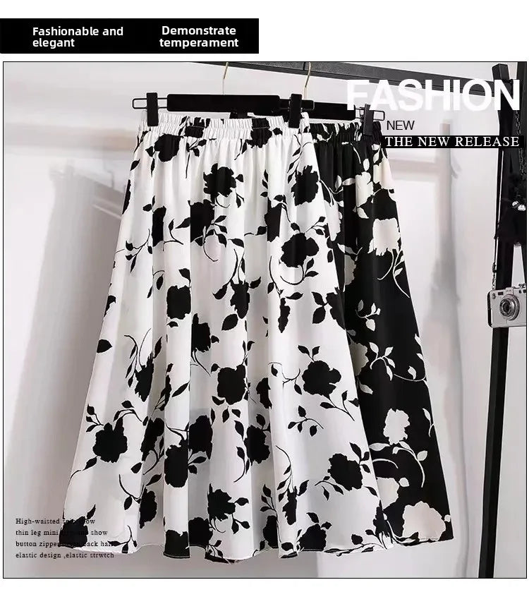 Grande taille femmes taille haute minceur hanche couvrant Maxi jupe été à la mode Rose demi-longueur jupe princesse manches Polo Nec