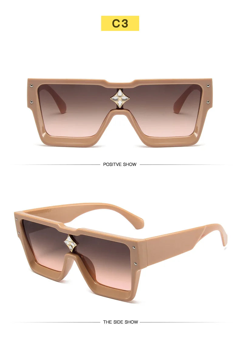 Lunettes de soleil Cyclone de luxe élégantes pour hommes et femmes, lunettes de soleil carrées de styliste pour la conduite d'aviation, nuances de mode UV400