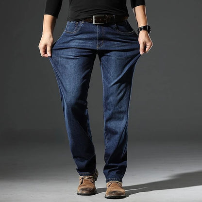 Jeans droits baggy pour hommes, pantalons de cow-boy classiques, jjdenim régulier, tuyau serré élastique, décontracté, taille basse, empilé goth xs