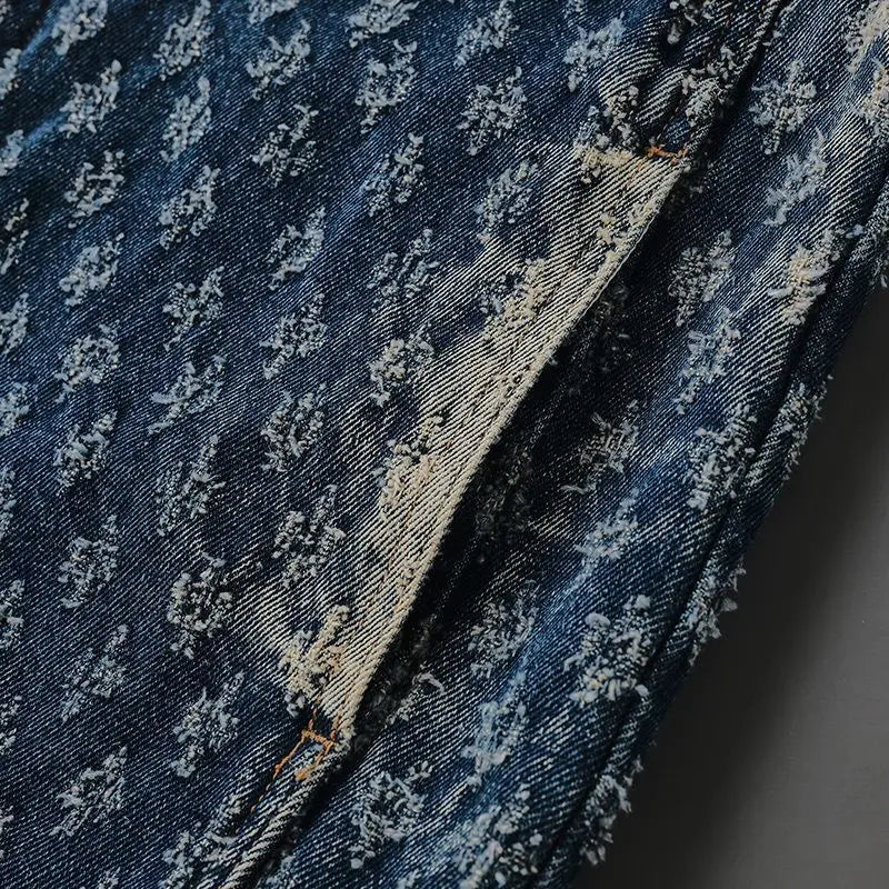 Gilet de moto en Denim pour hommes, rétro, tendance, printemps et automne, élégant, ample, Jacquard, sans manches, vêtements d'extérieur