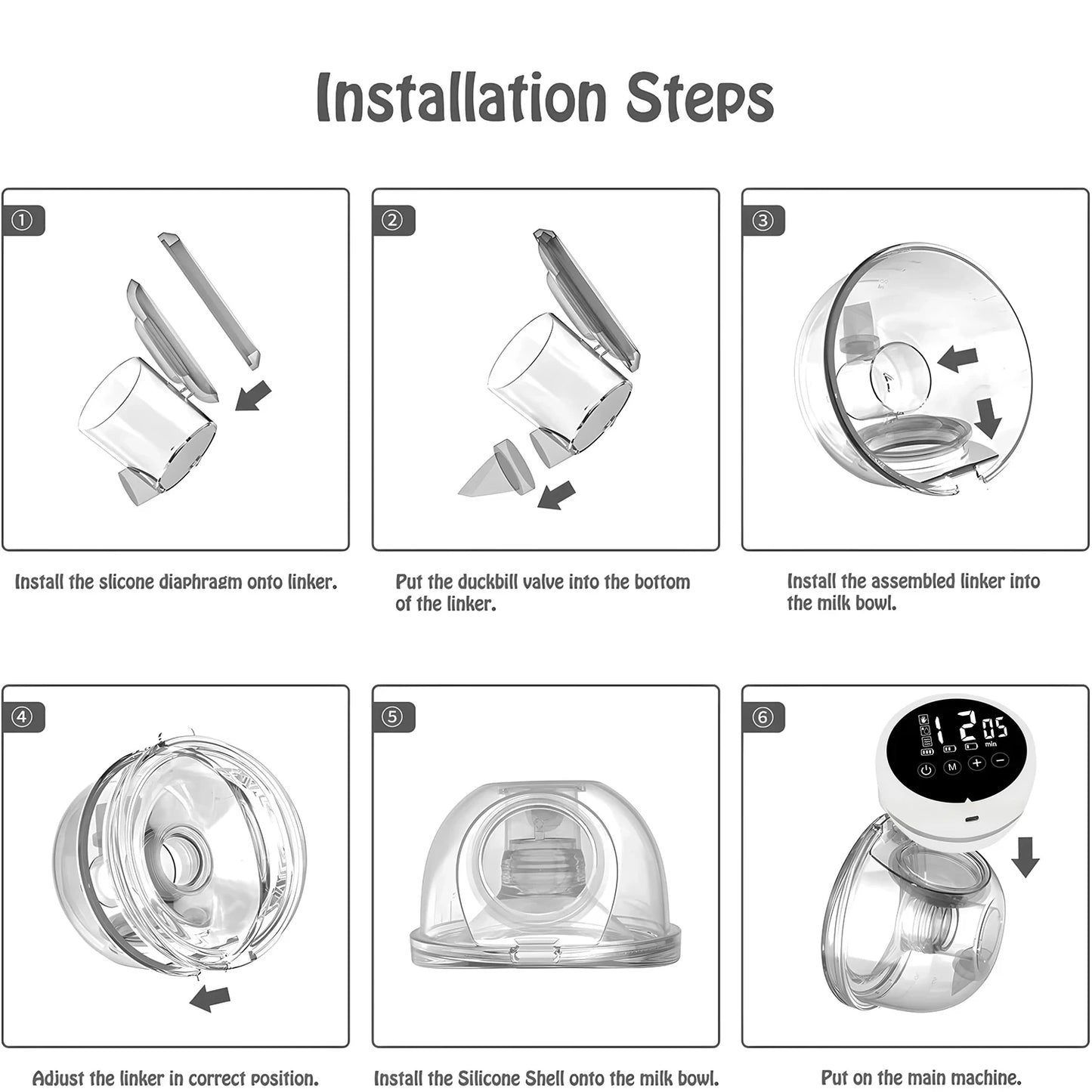 Tire-lait électrique portable indolore double face, entièrement automatique, collecteur de sein mains libres pour l'allaitement