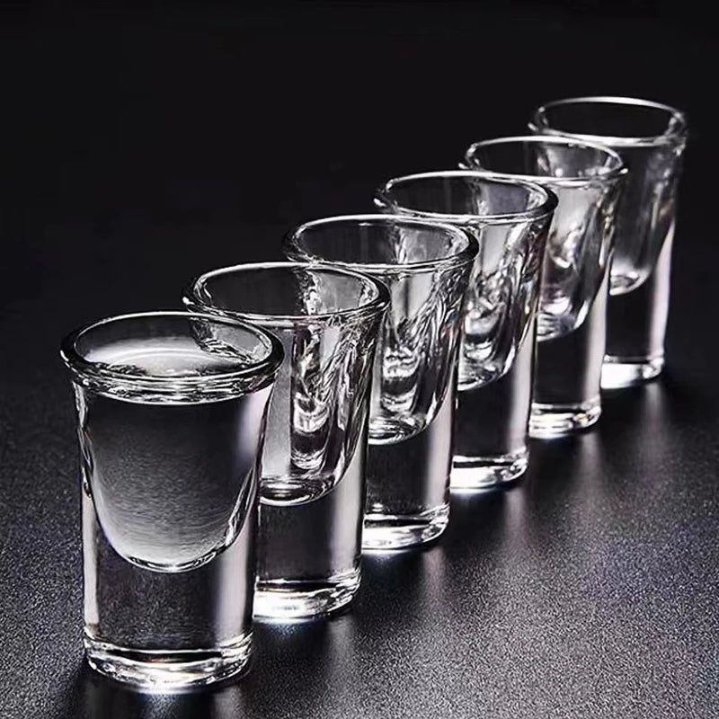 Ensemble de verres transparents de 15ml, 6 pièces, verre à liqueur à fond épais, tasses à balles, petite tasse à vin, vente en gros