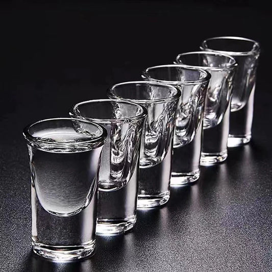 Ensemble de verres transparents de 15ml, 6 pièces, verre à liqueur à fond épais, tasses à balles, petite tasse à vin, vente en gros
