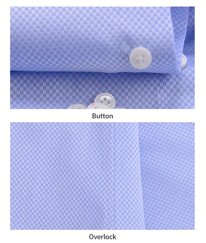 Chemises à col haut à double boucle pour hommes, mode rétro britannique, pur coton, chemises d'affaires minces, chemises de travail