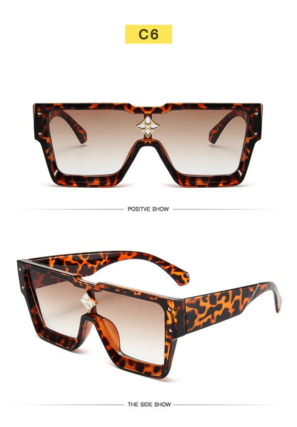 Lunettes de soleil Cyclone de luxe élégantes pour hommes et femmes, lunettes de soleil carrées de styliste pour la conduite d'aviation, nuances de mode UV400