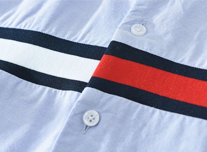 Chemise Patchwork blanche pour hommes, en coton, ample, à manches longues, à la mode, nouvelle collection printemps 2024