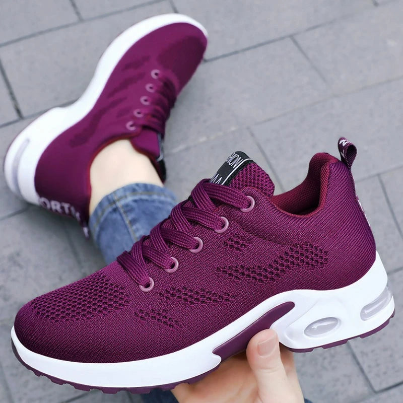 Chaussures pour femmes plate-forme baskets maille chaussures de course en plein air gros léger femmes chaussures décontractées de luxe blanc chaussure vulcanisée