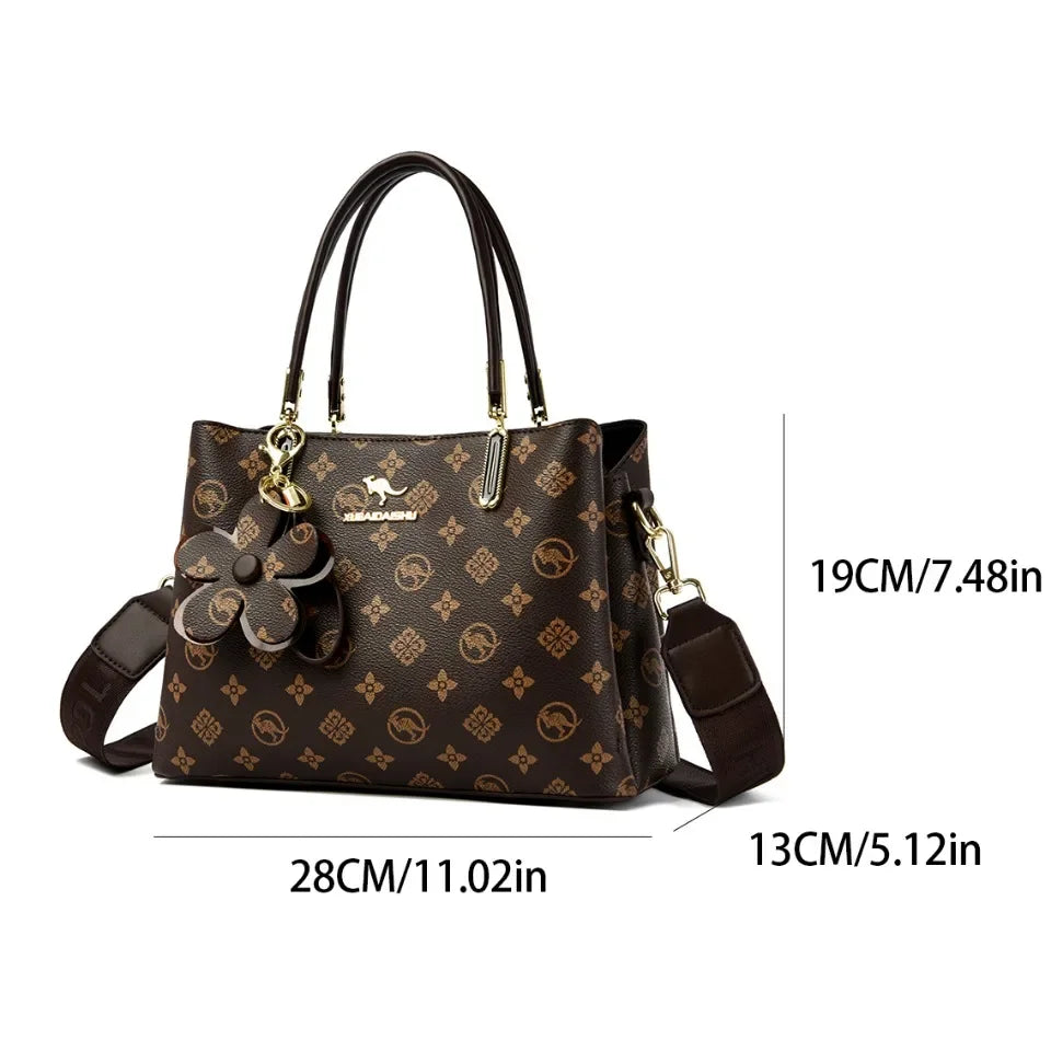 Sacs à poignée supérieure imprimés pour femmes, Sac à main en cuir de bonne qualité, Sac à bandoulière de luxe de styliste pour dames, Sac de banlieue
