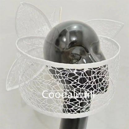 Fascinateur de mariage blanc pour femme, voile pour mariée, pièce de sauna de mariage, pince à cheveux pour femme, derby, fête, thé, Gatineau, casquette inery