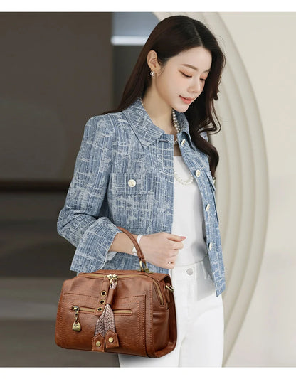 Femmes en cuir souple sacs à poignée supérieure sacs à Main de créateur de luxe dames grand Sac à bandoulière fourre-tout décontracté Sac de transport A Main