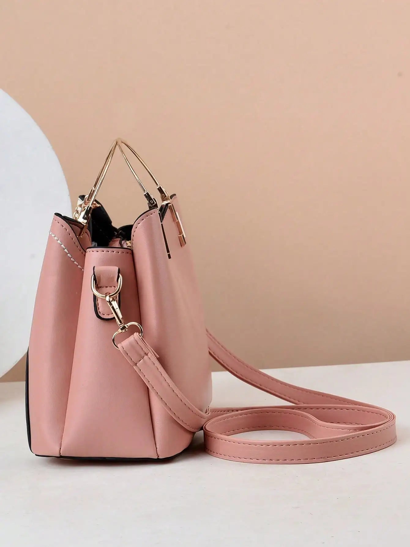 Sac à main de grande capacité pour femmes, sac à bandoulière polyvalent et décontracté, blocage de couleur, épissage à la mode