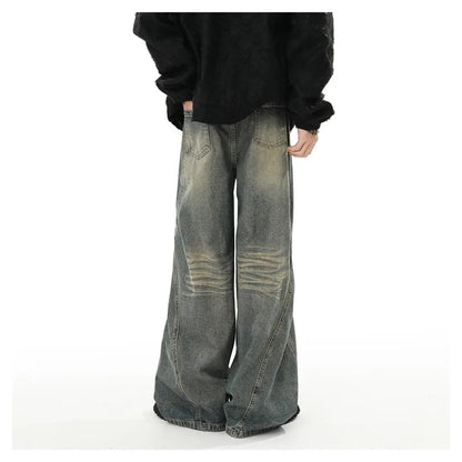 Jean Baggy décontracté pour hommes, pantalon Y2k, Streetwear, short en Denim, vêtements évasés, Cargo, nouveau