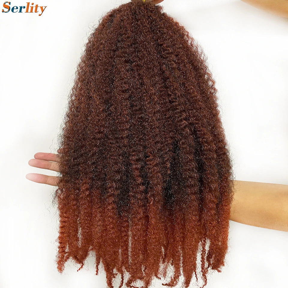 Marley Twist cheveux tressés pré - étirés pack de 1 - 6 ombre boucles africaines crochet cheveux tressés pour faux locs Jumbo Marley Twist cheveux
