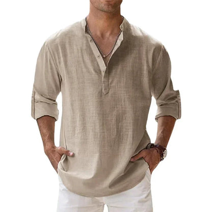 Nouvelle chemise à manches longues pour hommes chemise respirante décontracté basique chemise en coton hauts