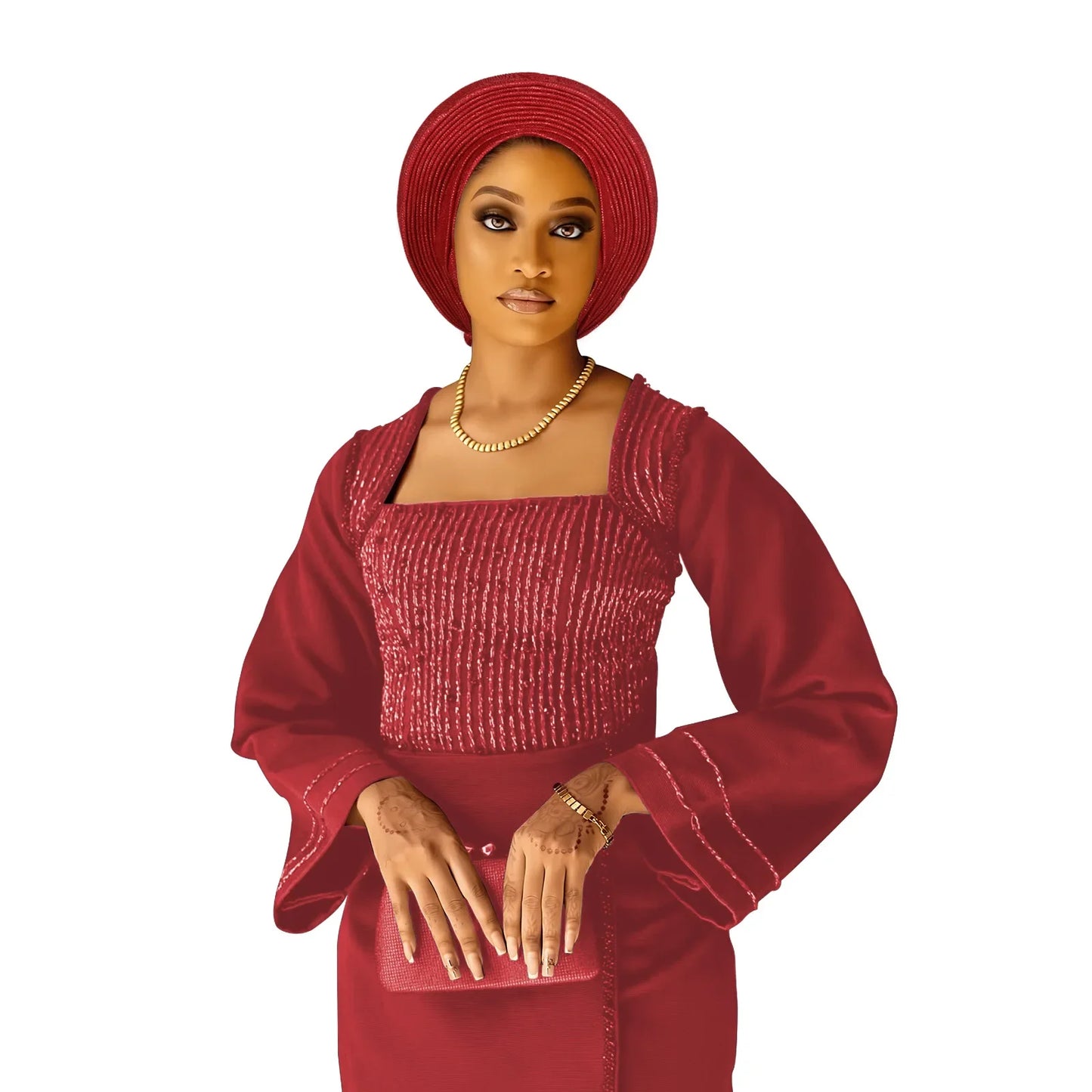 Casquette Turban plissée pour femmes africaines déjà fabriquées Auto Gele femme bandeau Nigeria dame chapeaux chapeau fête de mariage chapeaux
