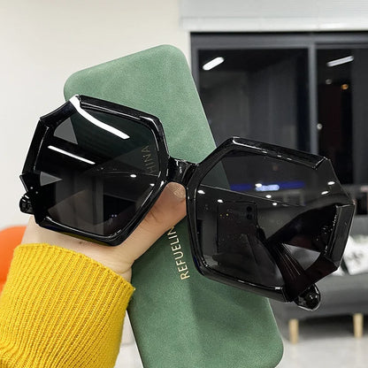 Lunettes de soleil irrégulières surdimensionnées pour femmes, design de marque de luxe, lunettes de soleil rétro, lunettes pour femmes, UV400, produits tendance, mode, 2024