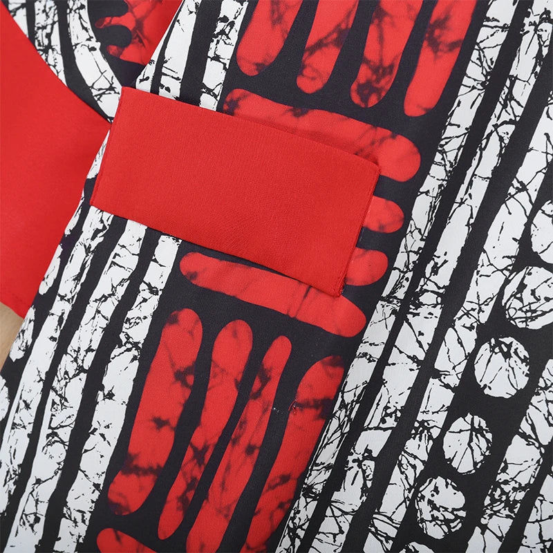 VONDA Vintage Robe Maxi femmes été fête imprimer robes 2025 mode col en v 3/4 manches décontracté surdimensionné ample longue Robe