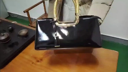 Sac à main à bandoulière en cuir PU brillant pour femmes, pochette de mariage, sac de soirée de mariée