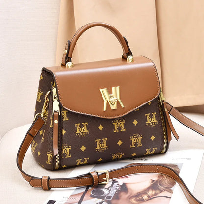 Sac à bandoulière imprimé de luxe pour femme, design de mode, accessoires en métal, marque initiée, sac à main féminin