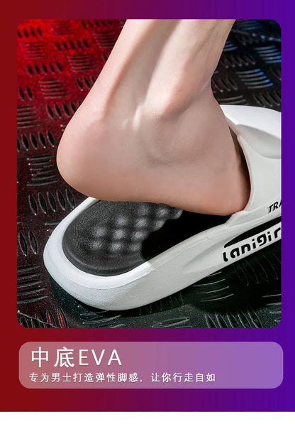 Tongs OligBeach pour hommes, pantoufles à enfiler, sandales chaudes, Zapatos zones bre, optique extérieure, chaussures à plateforme, mode