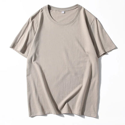 T-shirt manches courtes homme, uni et décontracté, 100% coton, 12 pièces, été
