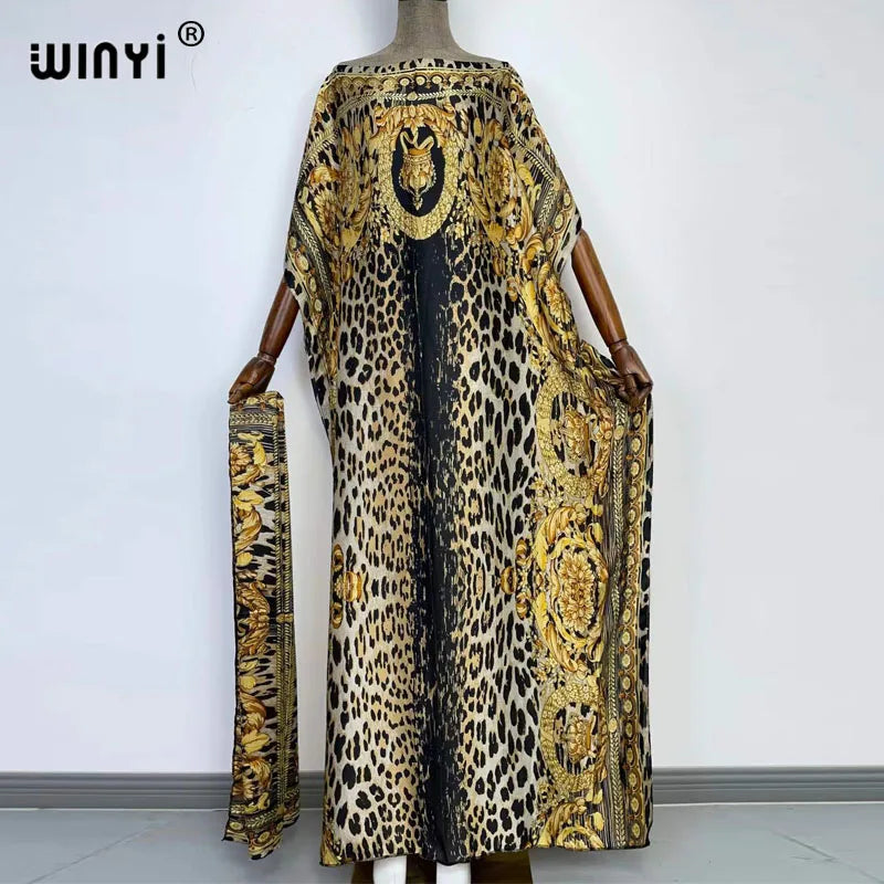 WINYI-Robe de Soirée Élégante et Surdimensionnée pour Femme, Caftan à Imprimé Africain, Nouvelle Mode 2022