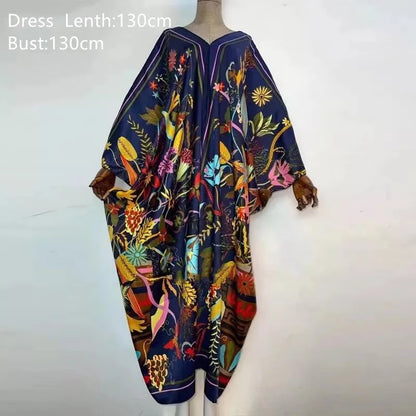 Robe col bateau longueur: 130cm buste: 130cm nouvelles robes de mode Bazin imprimé Dashiki femmes robes longues