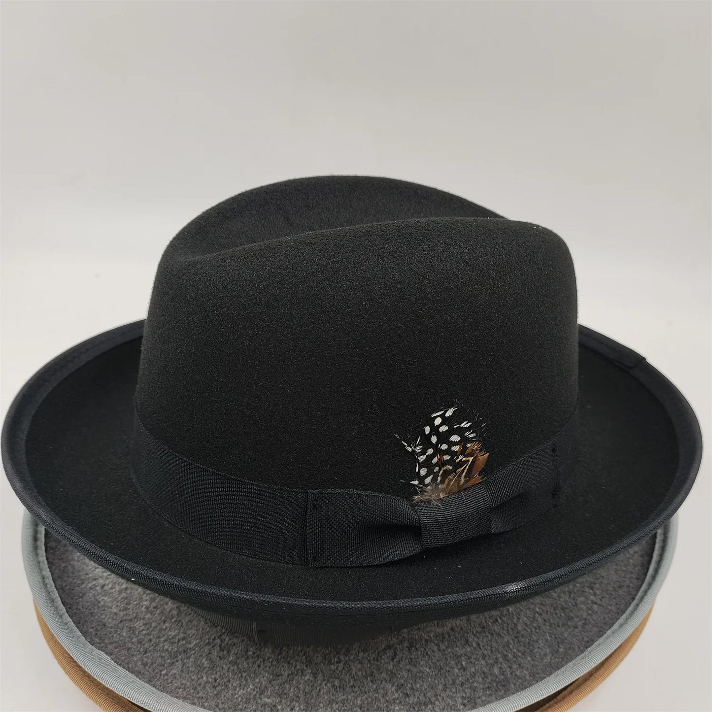NOUVEAU chapeau de tarte de porc bord hommes femmes Fedora classique gentleman melon cosplay derby melon anglais chapeau panama jazz chapeau en gros