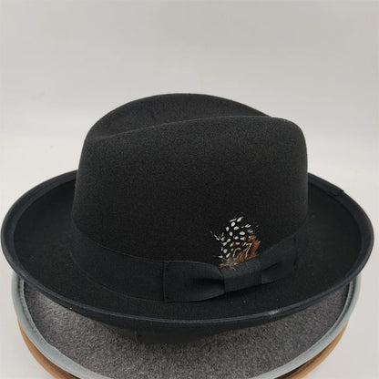 NOUVEAU chapeau de tarte de porc bord hommes femmes Fedora classique gentleman melon cosplay derby melon anglais chapeau panama jazz chapeau en gros