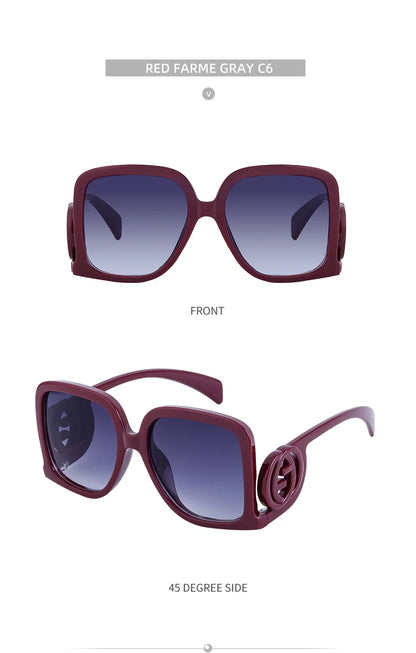 Nouvelles lunettes de soleil pour femmes rétro mode lunettes de soleil polygonales épissage couleur bloquée lunettes Design de luxe Uv400