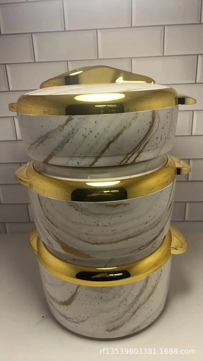 Boîte d'isolation alimentaire, ensemble de 3 pièces, 1,5 l, 2l, 2,5 l, chauffe-aliments, Pot chaud isolé thermique, boîte à déjeuner pour événement du Ramadan, pour mariage, fête de famille