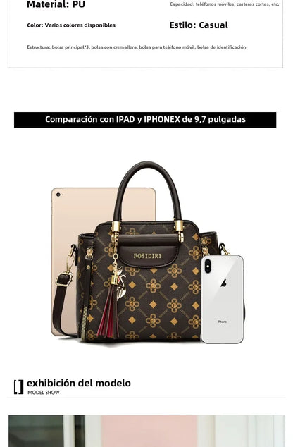 Sli Red Valley – sac à main tendance en cuir PU souple pour femmes, sac à bandoulière en matériau de qualité, grande capacité