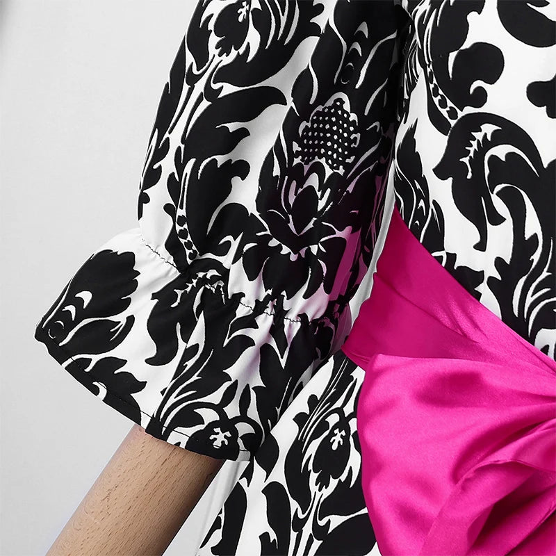 VONDA-Robe de Soirée Imprimée pour Femme, Tenue Éducative Bohème, Col Montant, Ceinture à Nministériels d, Décontractée, Élégante, Été, 2025