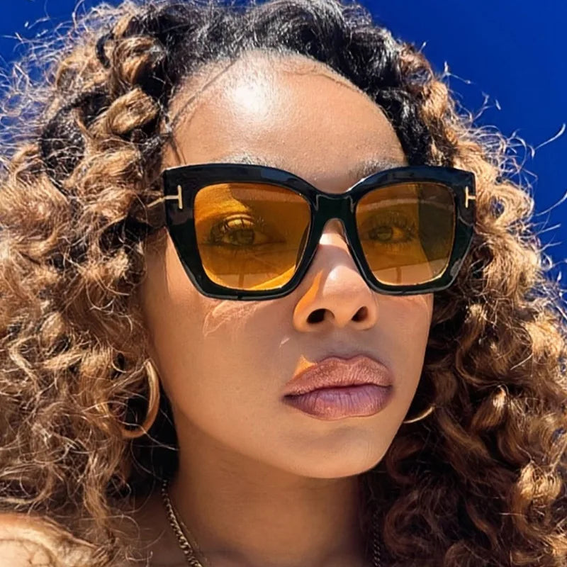 Lunettes de soleil vintage pour hommes et femmes, protection UV, forme carrée, haute qualité, style tendance