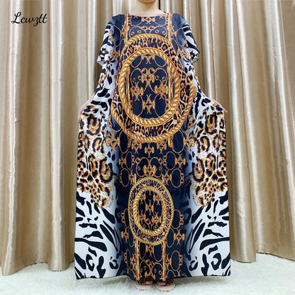 Mode nouveau Style fleur manches africain Dashiki imprimé fleuri taille ceinture coton Caftan dame été Maxi robes décontractées robes