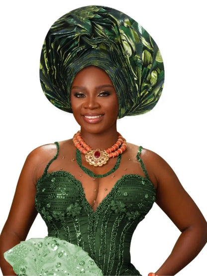 Casquette Turban plissée à paillettes pour femmes, enveloppe de tête pour dame, foulard musulman, chapeau, couvre-chef africain, 2025