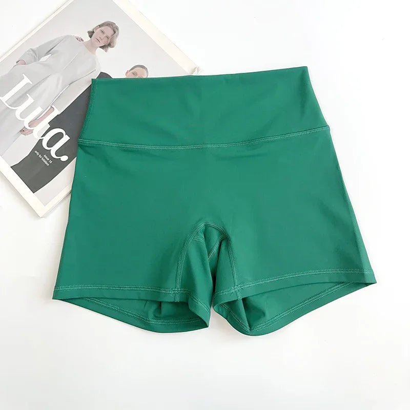 Short de motard de sport pour femmes, sensation nue, taille haute, Yoga, Push Up, Leggings de Fitness, contrôle du ventre, Slim