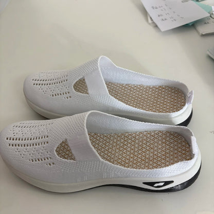 Chaussures pour femmes pratiques et confortables à la maison, un pied avec évent et demi-pantoufle, chaussures d'été pour femmes, livraison gratuite