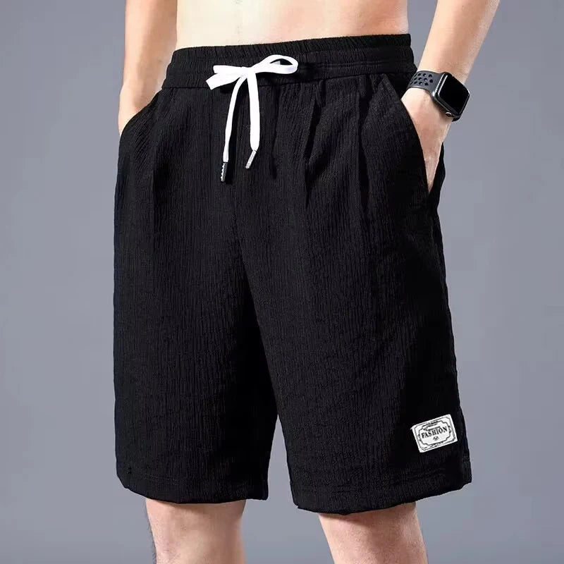 Lce – short de sport en soie pour hommes, pantalon court, ample, jambe droite, Cool, respirant, nouvelle tendance, décontracté, XL-XXXL