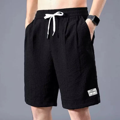 Lce – short de sport en soie pour hommes, pantalon court, ample, jambe droite, Cool, respirant, nouvelle tendance, décontracté, XL-XXXL