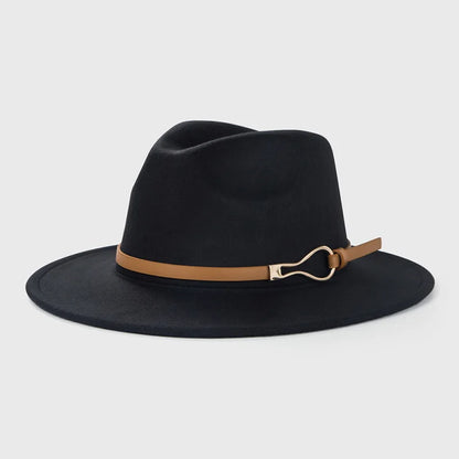 Chapeau Fedora en laine pour hommes et femmes, casquette de Jazz à large bord, Imitation laine, chapeau britannique en feutre d'église, automne hiver