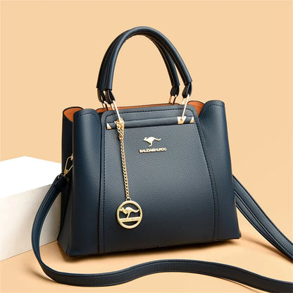 3 couches grande capacité femmes sac fourre-tout en cuir souple sacs à main de luxe femmes sacs concepteur couleur unie sac à bandoulière sacs à main 2025