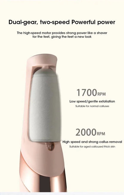 Nouveau dans USB électrique peau morte pédicure automatique pied broyeur rouleau Rechargeable pieds pédicure outil avec têtes de rouleau amovibles