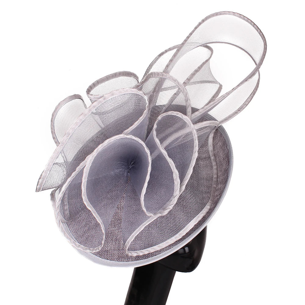 Chapeau de mariage bleu royal avec nœud papillon pour femme, accessoires pour cheveux, jaune, patients, Derby, pilulier, fleur, nouveau, 216.239.Sinamay