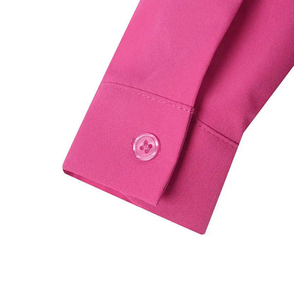 VONDA 2025 été chemise robe femmes élégant à manches longues couleur unie robe d'été décontracté boutons amples poches courtes Mini robes